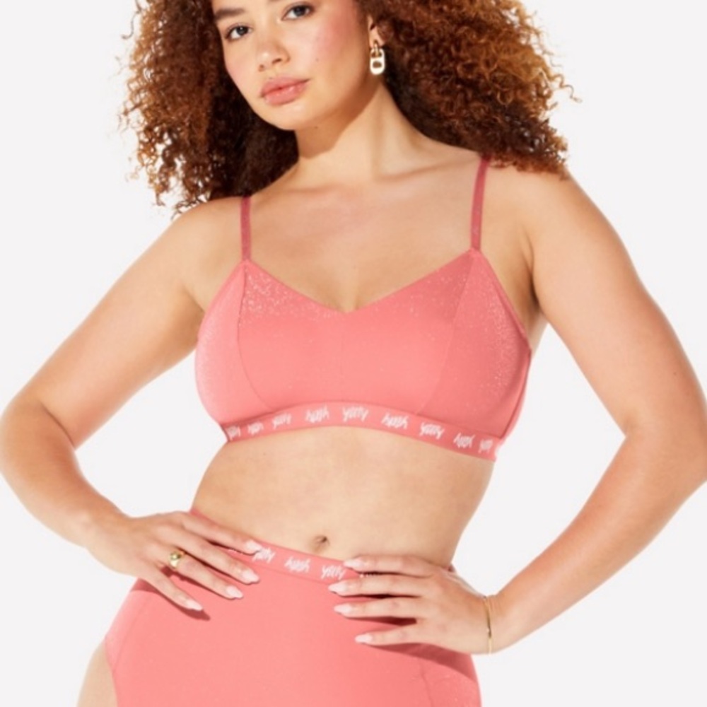 Fabletics Yitti Spotlight Shaping‎ Bralette SZ XXL / 1X in Shimmered Kissable